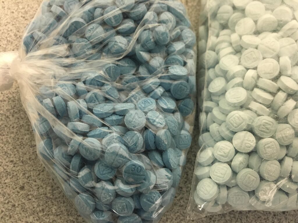 Fentanyl disguised as 30mg oxycodone pills.