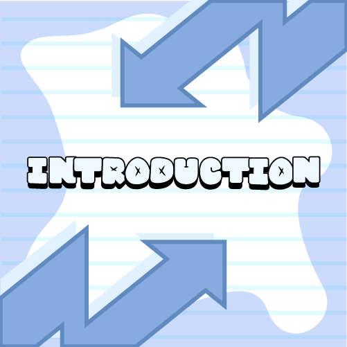 Introduction logo is blue with lightning shaped arrows.